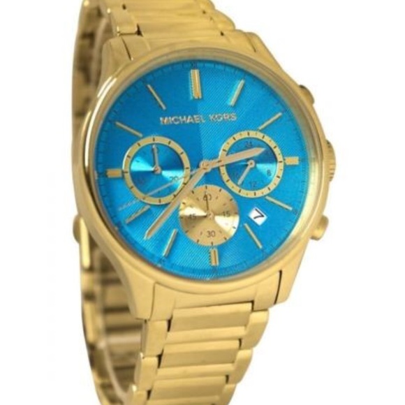 Michael Kors Accessories - Michael Kors gold and turquoise watch